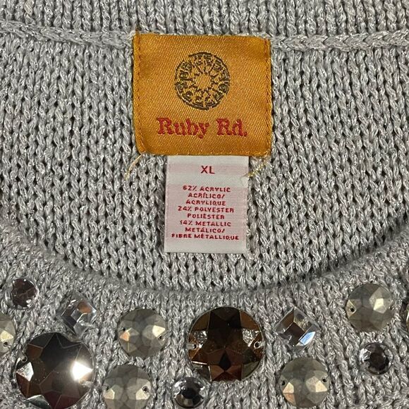 Ruby Rd Women’s Silver Top XL - Picture 5 of 13